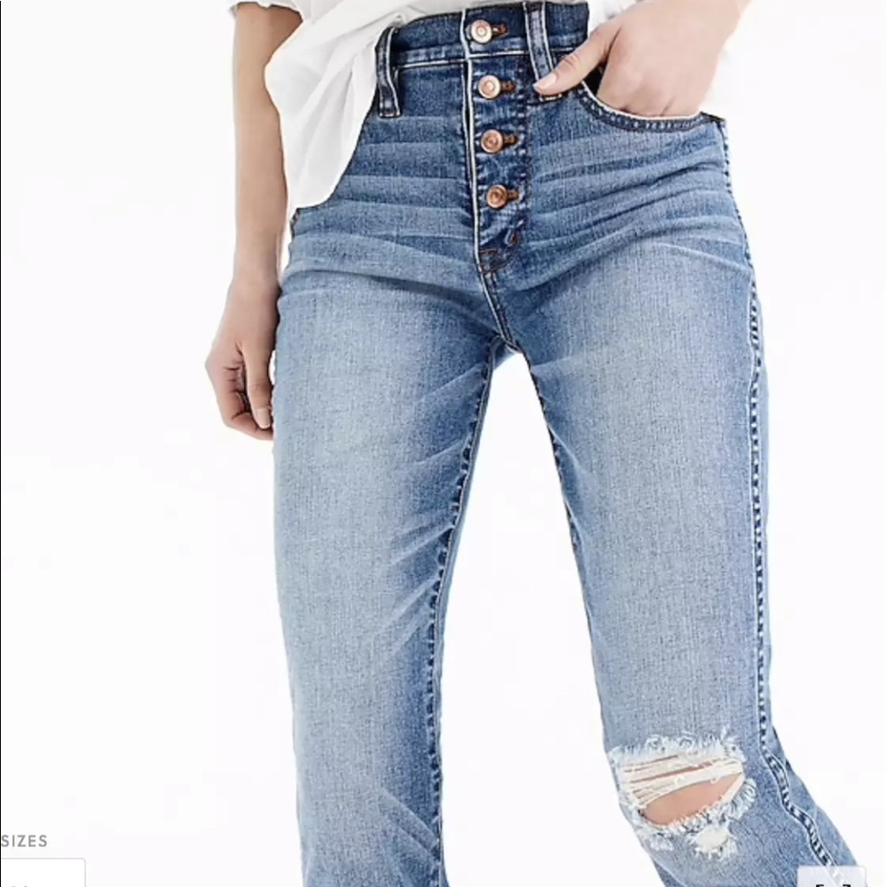 J Crew Vintage Straight Jean Reed Wash Button Fly